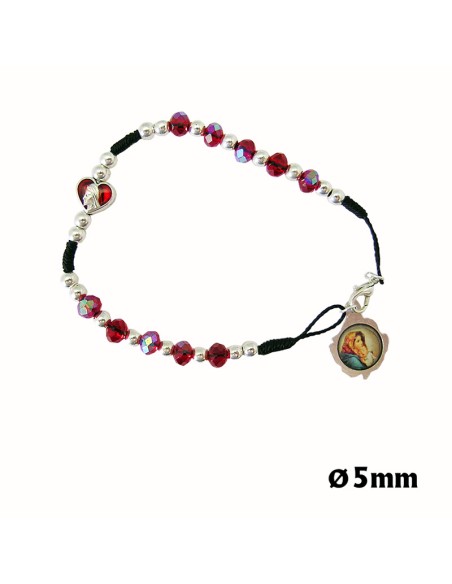 Brazalete San Jose Y Sagrada Familia Madera 6mm Elastico Colores Surtidos