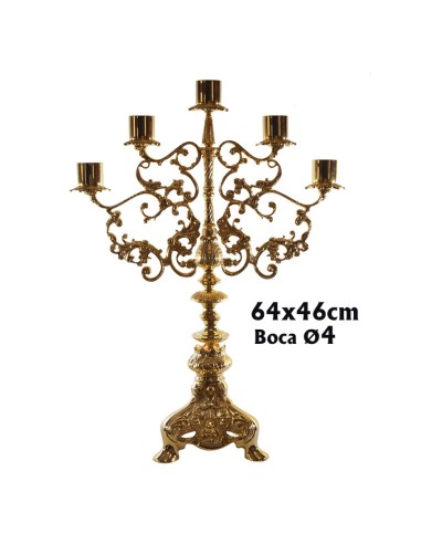 Candelabro Altar 5 Velas 65 X 46 Base...