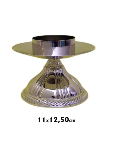 Candelero 7001 Niquel Gajos Corona para simil 75