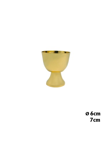 Caliz Extra Mini Metal Dorado Alto 7cm Boca 5. 5cm