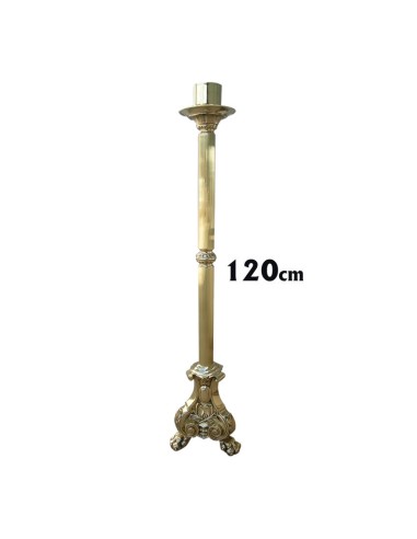 Cirial Bronce 120Cm Pie Garras Leon...