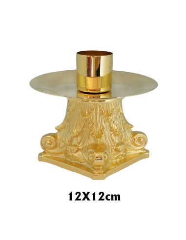 Candelero Columna Dorado Base 15x15cm N1051