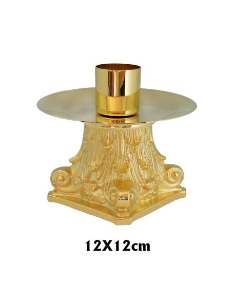 Candelero Columna Dorado Base 15x15cm N1051