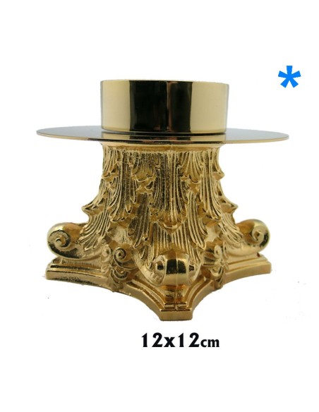 Candelero Columna Dorado Base 15x15cm N1051