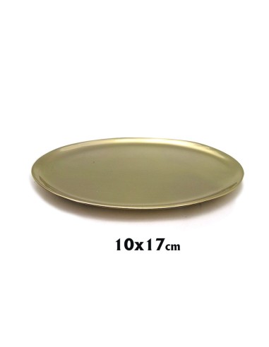 Bandeja Comunion Oval Dorada 17x10cm