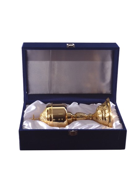 Copon Dorado Labrado 30x13. 5 CM Nudo Saliente Base Labrada Oro 24k En Caja Forrada