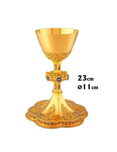 Caliz Plata Dorada Neogotico Y Patena...