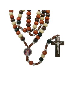 Rosario Madera Y Cuerda 6mm...