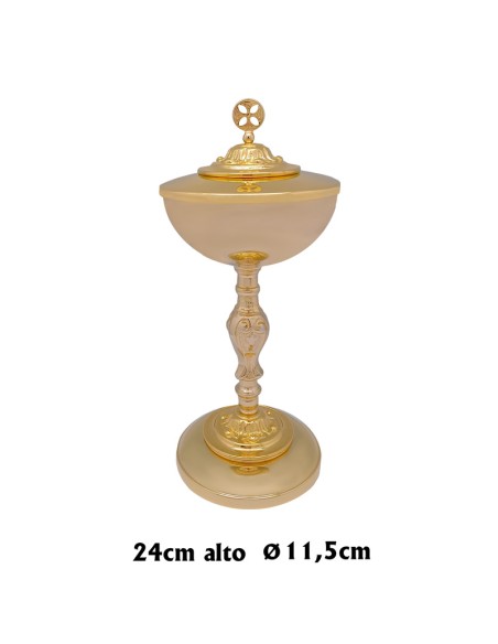 Copon Metal Nudo Alto Pie Con Aristas 24Cm Alto