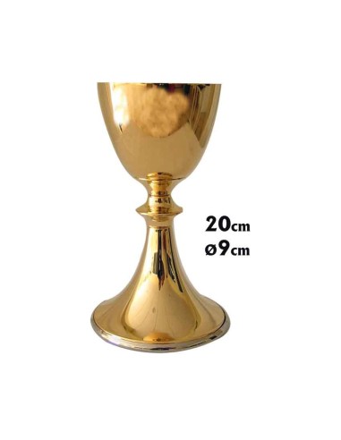 Caliz Metal Clasico Liso 20Cm