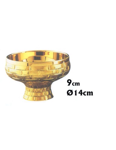 Caliz Metal Dorado Liso Nudo A Rayas...