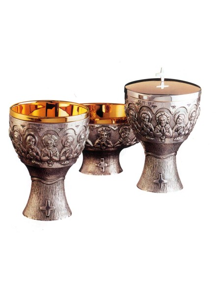 Copon Metal Dorado Liso Nudo A Rayas Y Base Punteada Altura 19. 5Cm