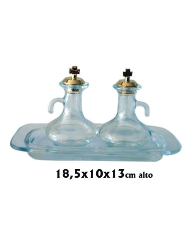 Vinajera Cristal Lisa Tapon Cruz...