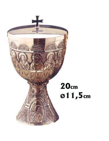 Copon Metal Plateado Tallado Santa Cena N5051