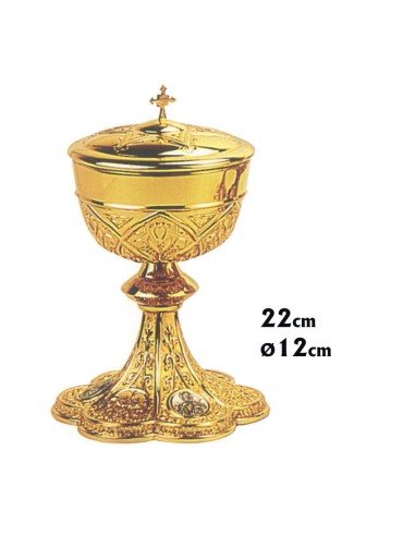 Copon Dorado Tallado Medallon Plateado N5061