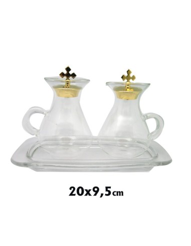 Vinajera Cristal Con Bandeja Cristal...