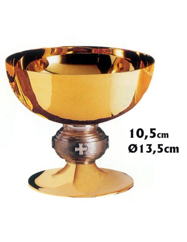 Copon Patena Dorado Rayado Nudo Plateado N5177