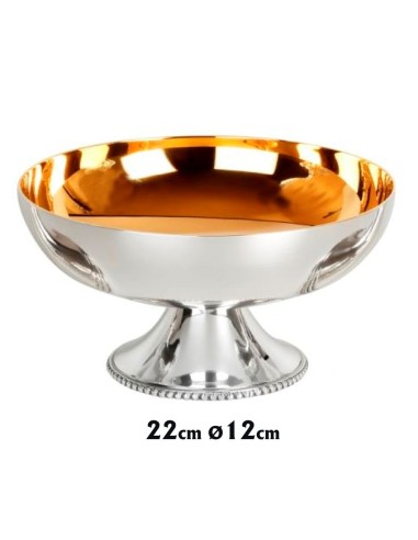 Copon Patena Metal Plateado N5402 Con Pie 9cm