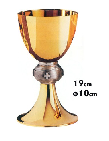 Caliz Metal Dorado Rayado Nudo...