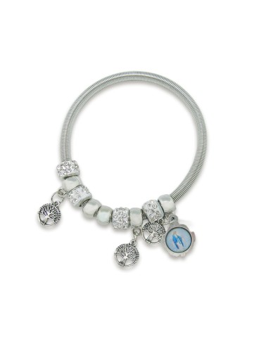 Pulsera Cadena Gruesa Con Abalorios...