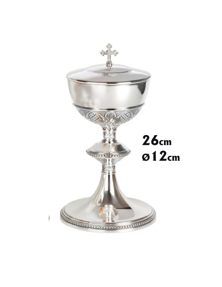 Copon Metal Plateado Gotico Cincelado Sobrecopa Cincelada N5401 26Cm Alto