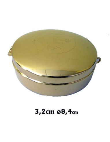 Portaviatico Caja Grande Grabado Ihs 8. 4x3. 2cm Dorado