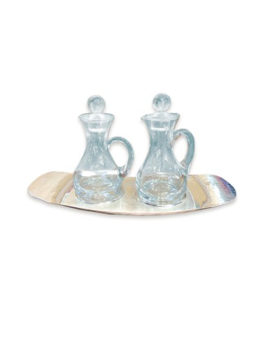 Vinajera Cristal Bandeja Metal...