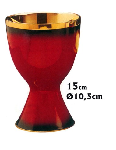 Caliz Rojo Esmaltado Dorado N5030