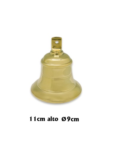 Campana Bronce 9cm Colgar Dorada