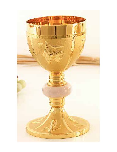 Caliz Metal Dorado Dos Tonos Grabados...