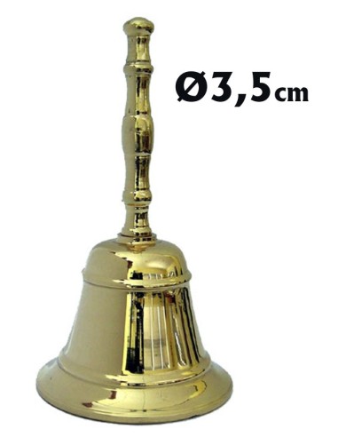 Campana Bronce 3. 5Cm Dorada Altura 8Cm