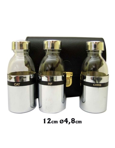 Crismera Estuche 3 Botellas 125cc Con Metal N37