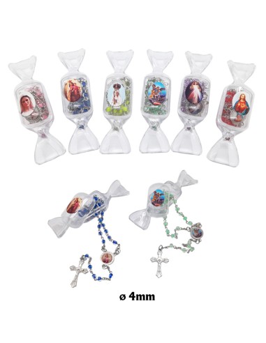 Rosario Pequeño Esmaltado En Colores...