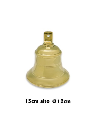 Campana Bronce 12Cm Colgar Dorada