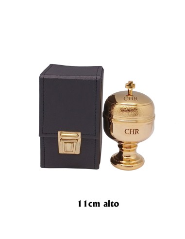 Crismera Chr 1 Vaso Metal Dorado Y Cristal Interno Estuche Rectagular
