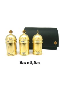 Crismera 3 Vasos Dorados...
