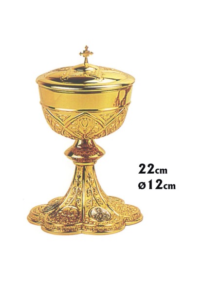 Copon Dorado Tallado Medallon Plateado N5061