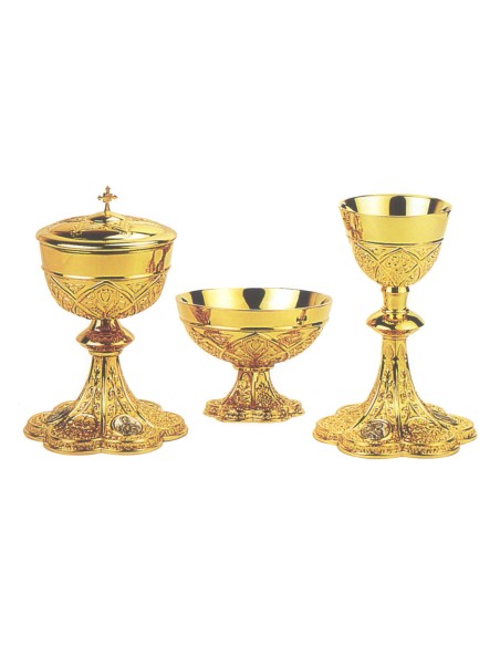 Copon Dorado Tallado Medallon Plateado N5061