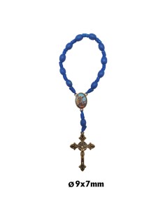 Decena madera y cuerda azul...