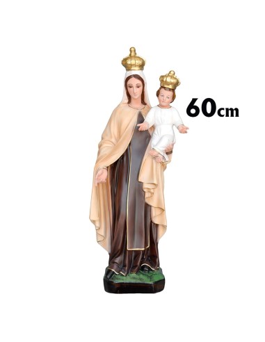 Virgen Carmen Res 60cm Decorada