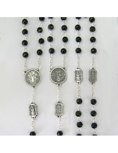 Rosario Plastico San Benito 6Mm Negro...