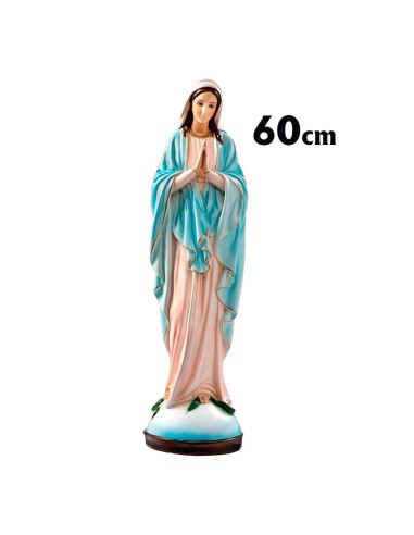 Virgen Milagrosa Res 60cm Manos Juntas Decorada