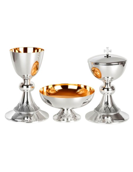 Copon Metal Plateado Cincelado Copa Lisa N5416 22Cm Alto