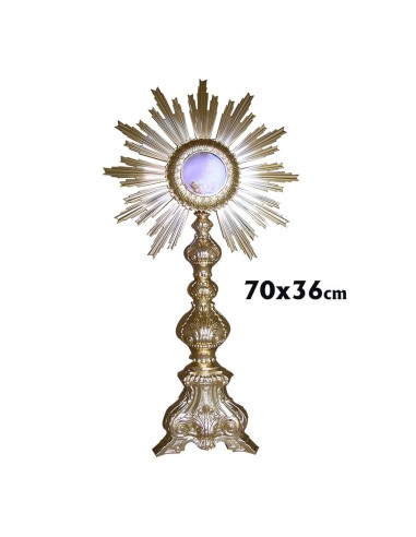 Custodia Metal Dorada Barroca 70x36cm