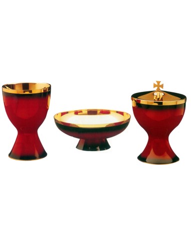 Copon Patena Rojo Esmaltado Dorado N5032