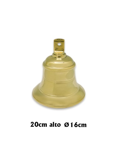 Campana Bronce 16Cm Colgar Dorada