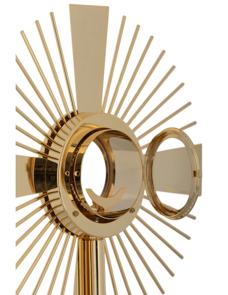 Custodia Metal Clasica Dorada Con Pie Liso 60Cm Alto Y 35 Ancho