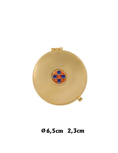 Portaviatico Dorado Con Boton Esmalte...