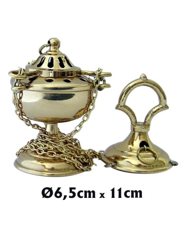 Incensario Bronce Pequezzzzzo Dorado 11x6. 5cm