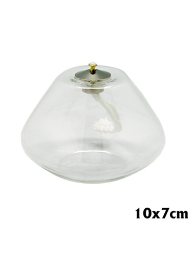 Lampara Cristal Transparente 10x7cm Tipo Rombo
